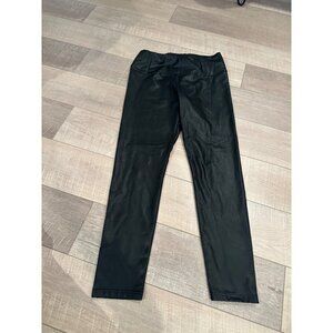 RAGATELLE WOMENS LARGE FAUX LEATHER BLACK LEGGING PANTS